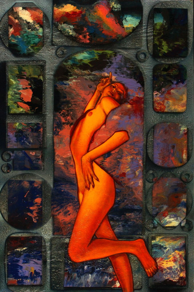 Acrylic and Lacquer on Board, 32in x 48in - 2003 